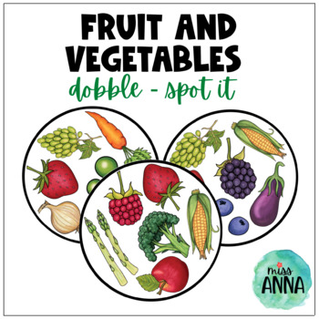 Spot it Dobble Fruit & Vegetables