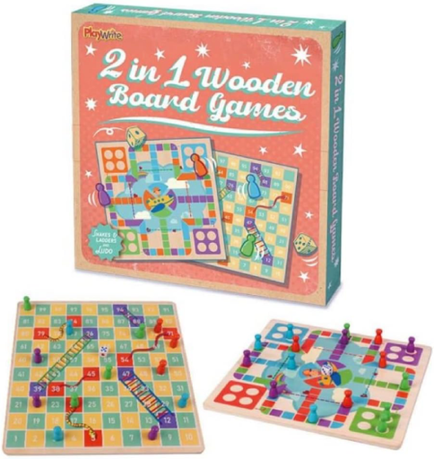2 in 1 Wooden Board Games
